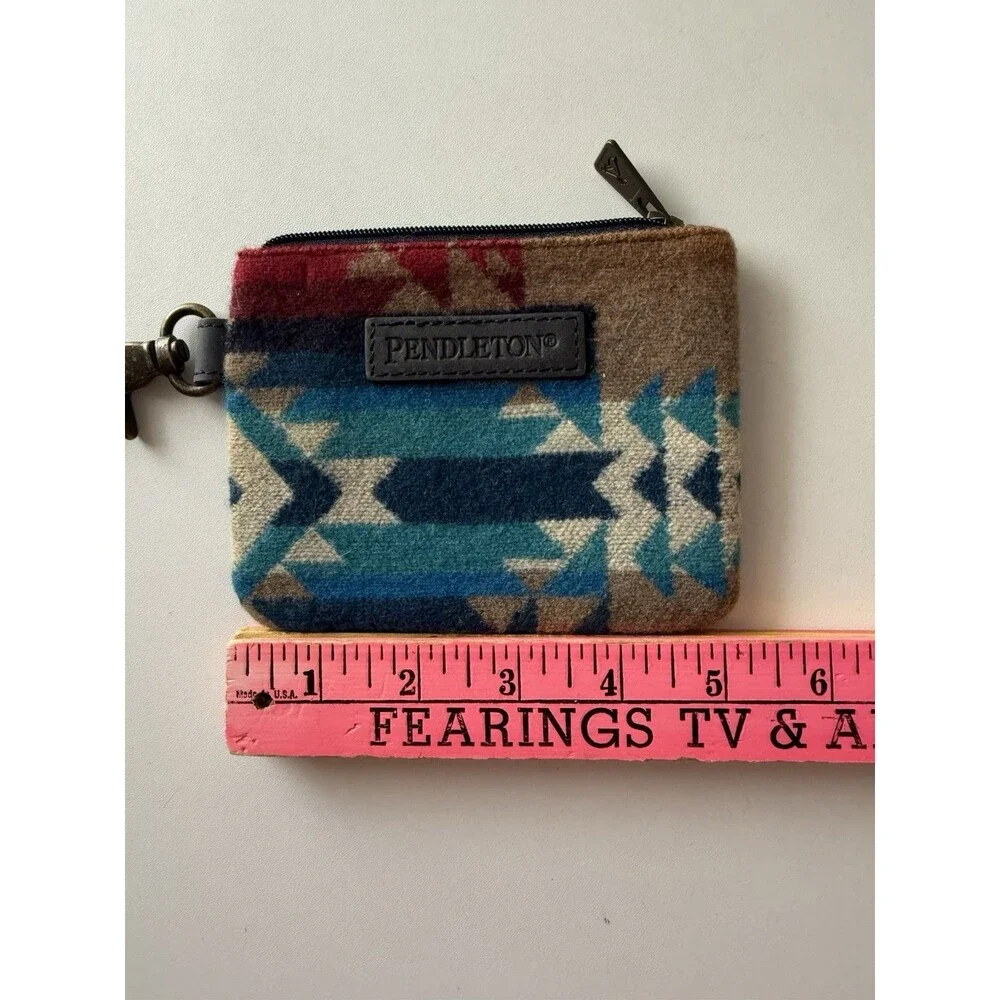 Pendleton Zipper Wallet Pouch Bag Coin Purse Native American Wool Southwestern